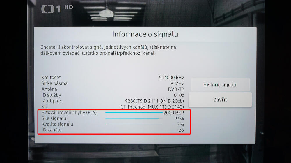 Vysílač Ještěd, lokalita Liberec. Na síle signálu záleží až v druhé řadě, rozhoduje (ne)kvalita signálu