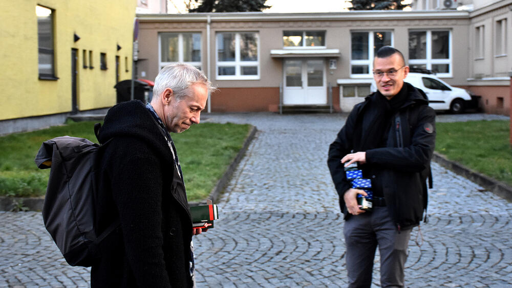 Jan Stolín (v popředí) a Osamu Okamura.