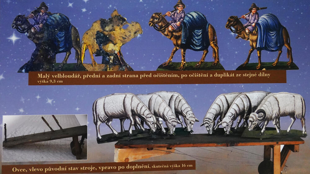 Ukázka restaurátorské práce.