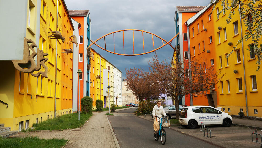 Žitavská popartová čtvrť Mandauer Glanz. 