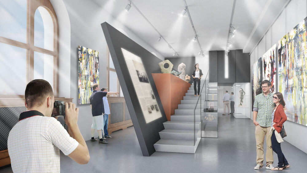 Interiéry jsou zcela moderní, toto je vize ateliéru Hlaváček architekti s.r.o.