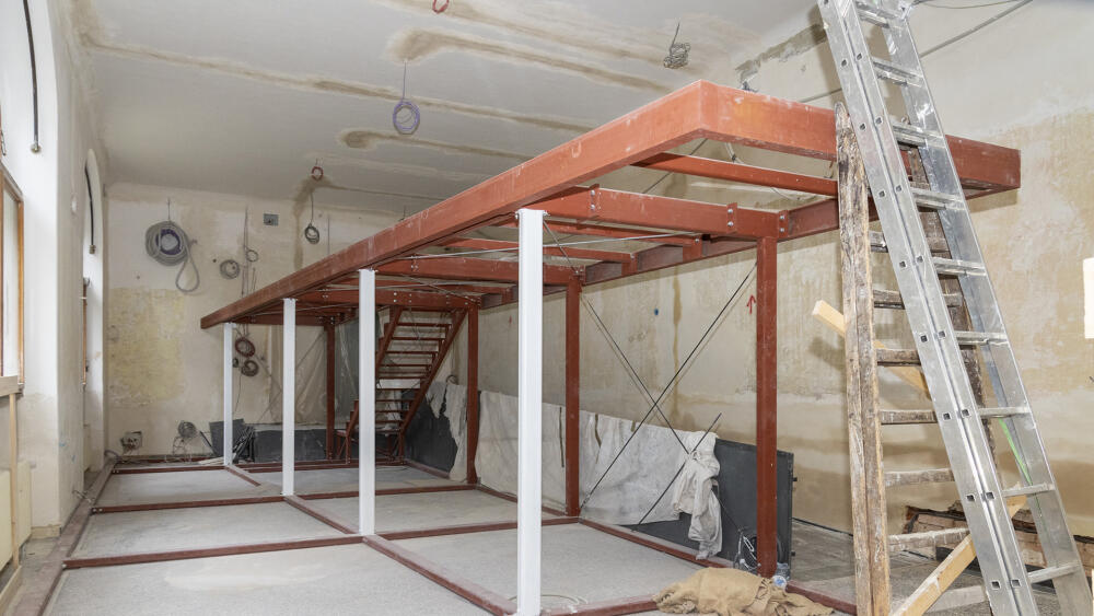 Dokumentace přeměny tzv. dětského ateliéru, stav v roce 2019. (Foto laskavě poskytl archiv Severočeského muzea v Liberci.)