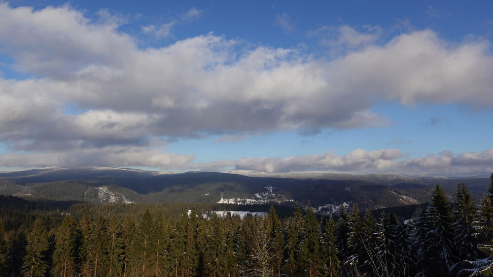Krkonoše ze Slovanky.