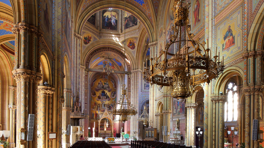 Interiér vídeňského farního kostela ve čtvrti Altlerchenfeld (foto: © Bwag/Wikimedia). 