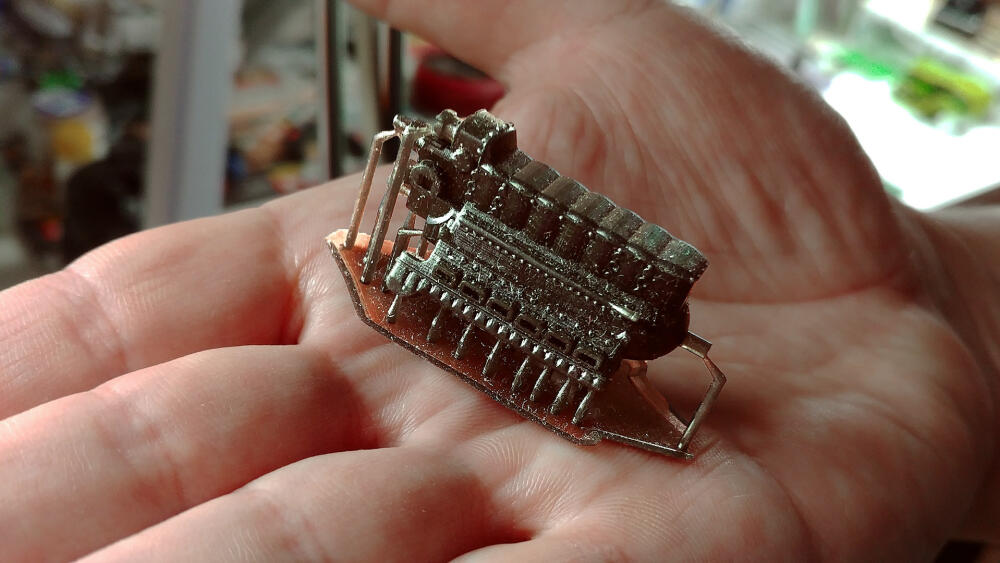 Motor vytištěný na 3D tiskárně.