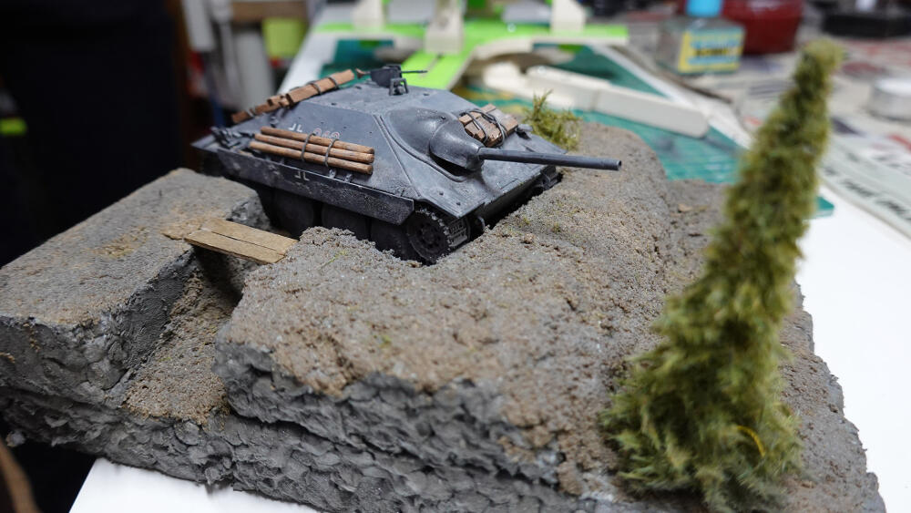 Tank vyrobený Ondřejem pro expozici Jizerskohorského technického muzea. 