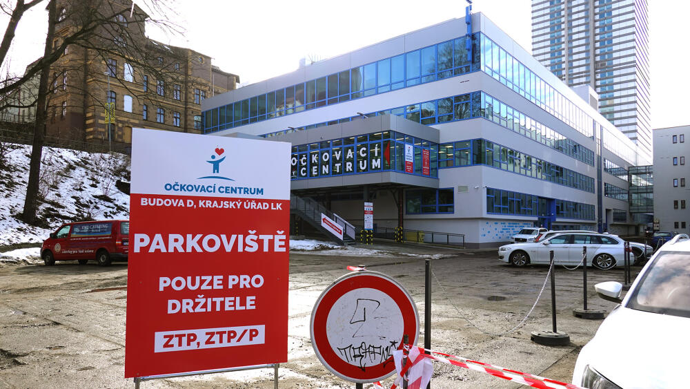 Liberecké očkovací centrum.