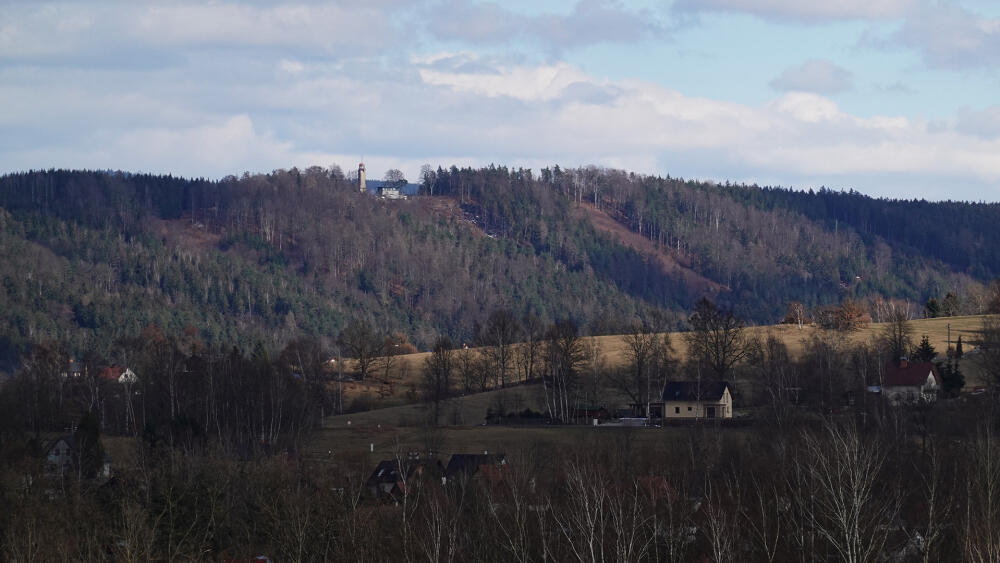 Rozhledna na Prosečském hřebenu.