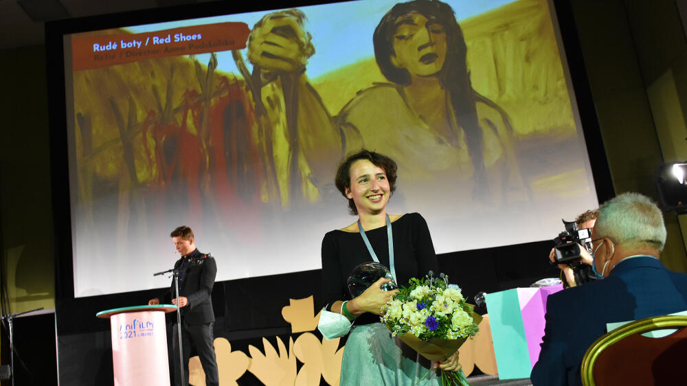 Anna Podskalská zářící.