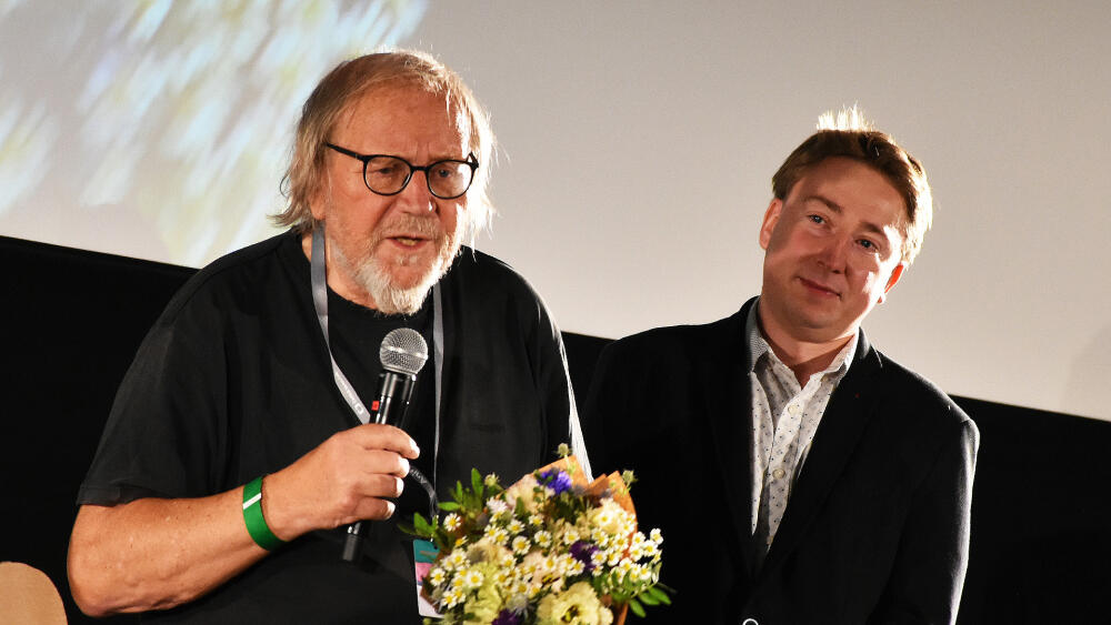 Edgar Dutek (vlevo) a programový ředitel Anifilmu Pavel Horáček.
