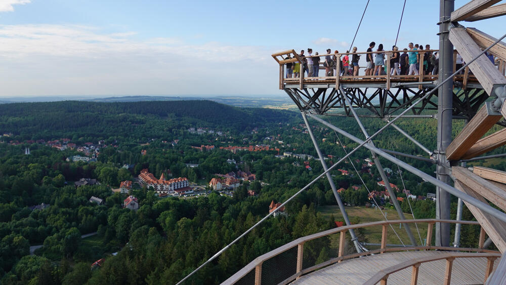 Fronta na skleněnou vyhlídku.