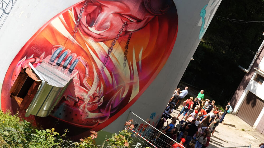 Mural art, detail.