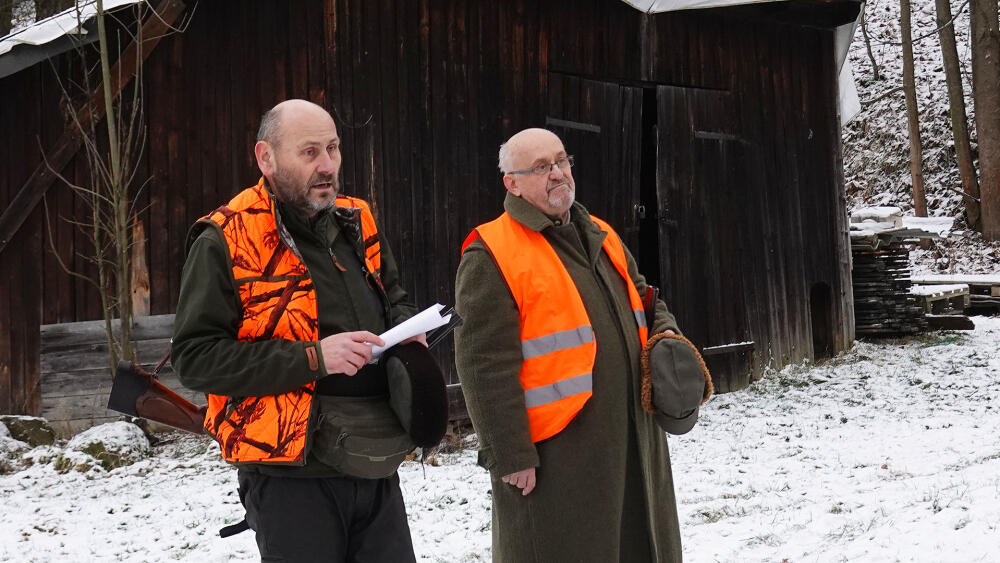 Hospodář spolku Viktor Vlasák (vlevo) a předseda spolku Jaromír Rejnart.