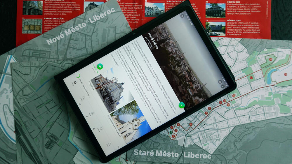 Smart Guide vás provede i Libercem. Nabízí dvě trasy. Bohužel pouze v češtině.