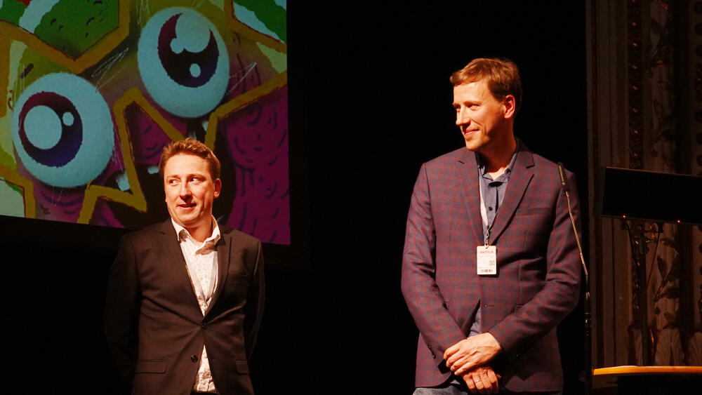 Ředitel Anifilmu Tomáš Rychecký (vpravo) a programový ředitel Pavel Horáček.