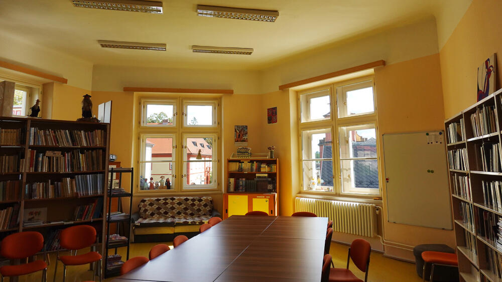 Školní knihovna.