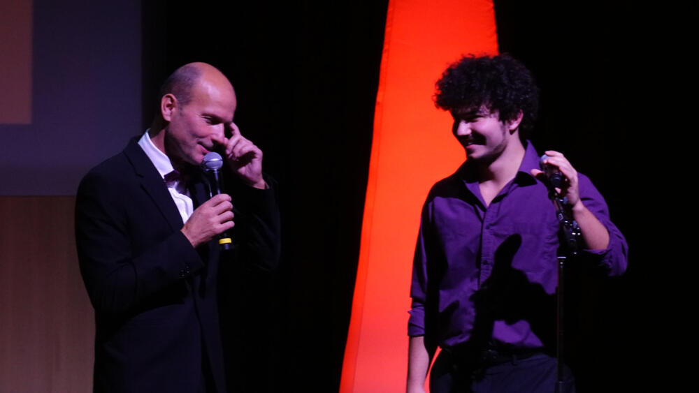 Dalibor Gondík (vlevo) a houslový virtuos Daniel Matejča.