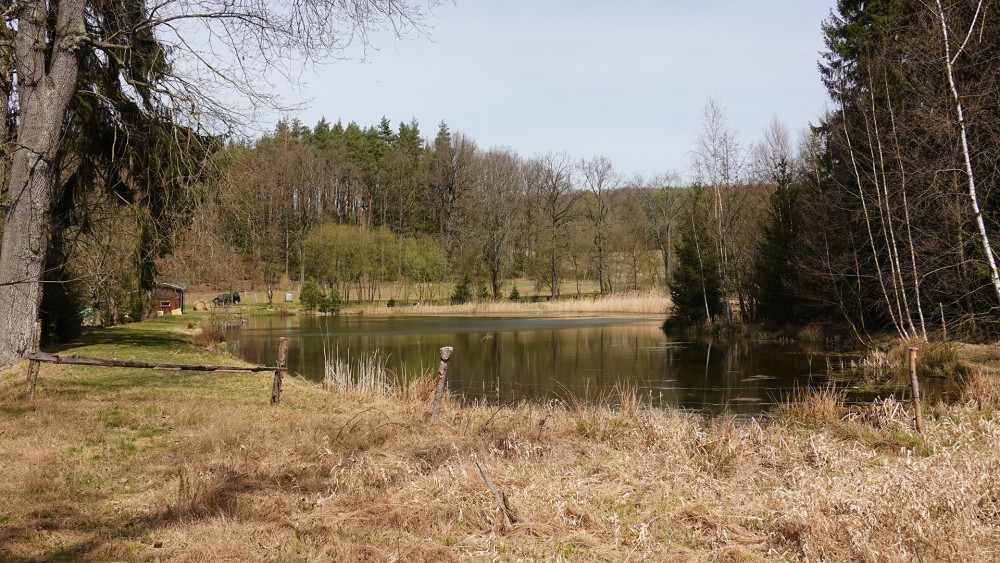 Vydří rybník chrání před turisty elektrický ohradník.