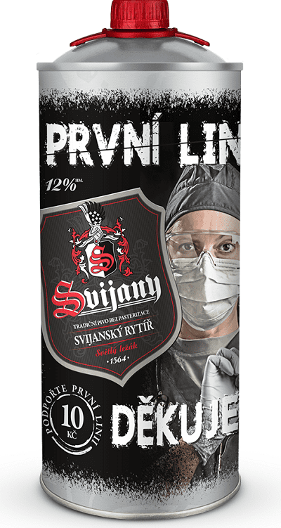 Dvoulitrová plechovka pro První linii.