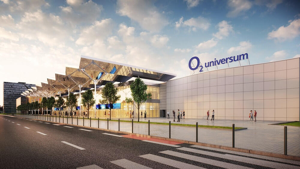 O2 universum - dostavba malé haly O2 areny na konferenční centrum, Praha 9