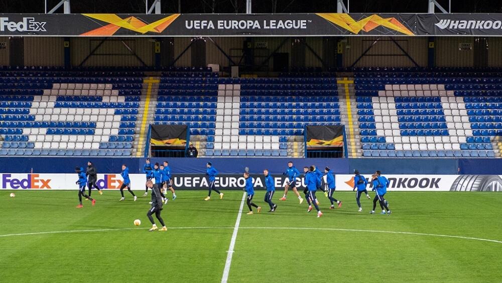 Foto z předzápasového tréninku www.slovanliberec.cz