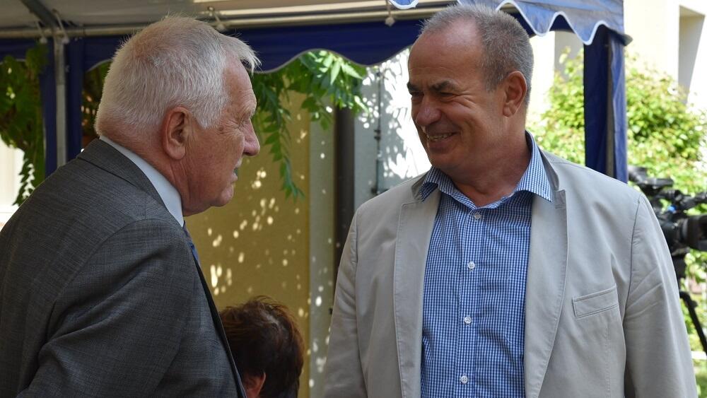 Tehdejší prezident s tehdejším hejtmanem. Foto: LK
