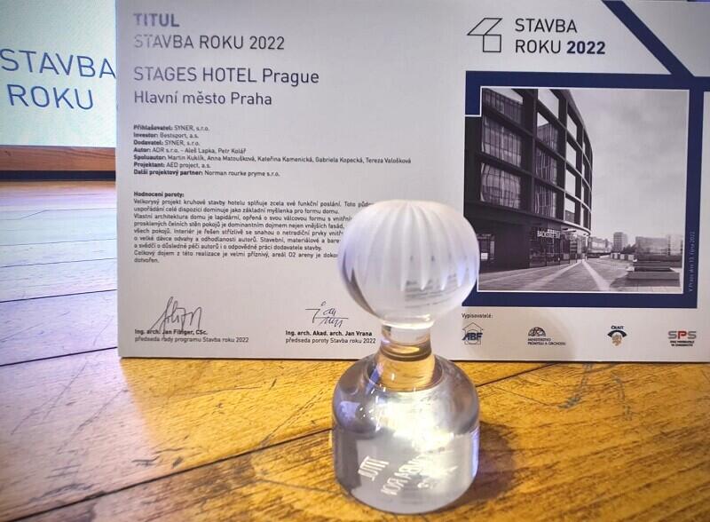 Poslední ocenění v bohaté sbírce "Oscarů" SYNER získal na pražský hotel.