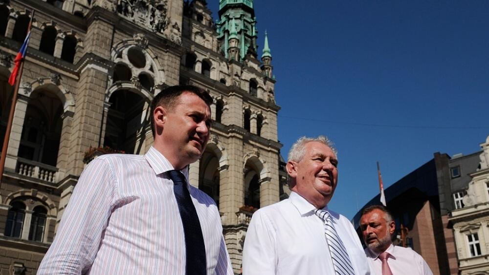 9.6.2014. Prezident Zeman v Liberci. S hejtmanem Půtou. Foto: archiv/Artur Irma