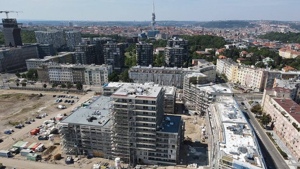 Rezidenční Parková čtvrť vzniká na místě bývalého Nákladového nádraží na pražském Žižkově.