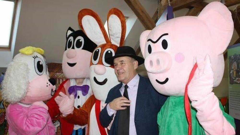 Jaroslav Němeček a jeho Čtyřlístek z Doks alias Třeskoprsk. Foto archiv