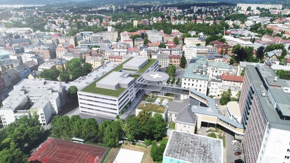 Centrum urgentní medicíny v KNL, vizualizace.