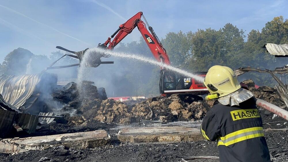 Požár turnovské Juty, archivní foto