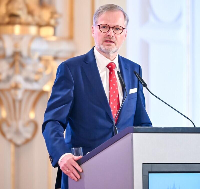 Premiér ČR Petr Fiala. Foto z X.com
