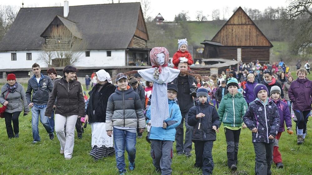 Dlaskův statek o Velikonocích.