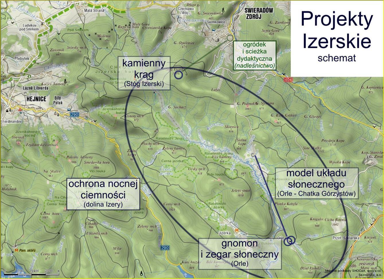 Jizerská oblast tmavé oblohy 