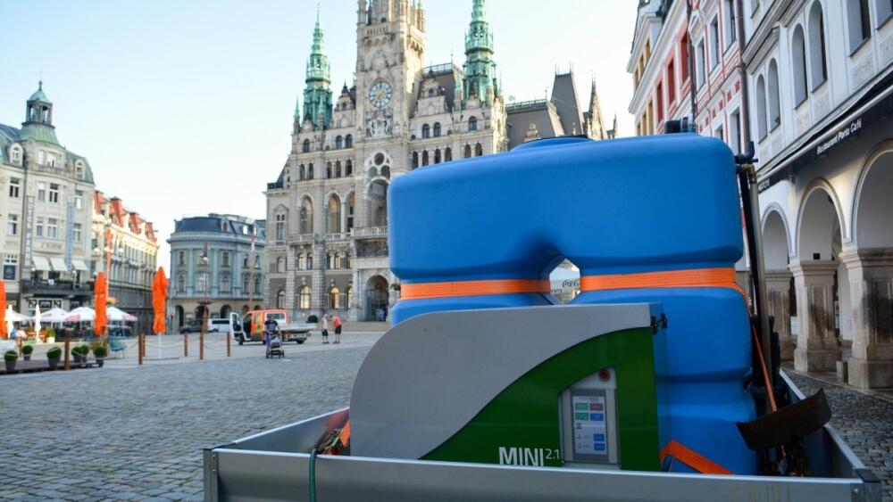 Úklid v centru Liberce