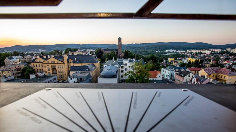 Z jablonecké radniční věže, az fotky