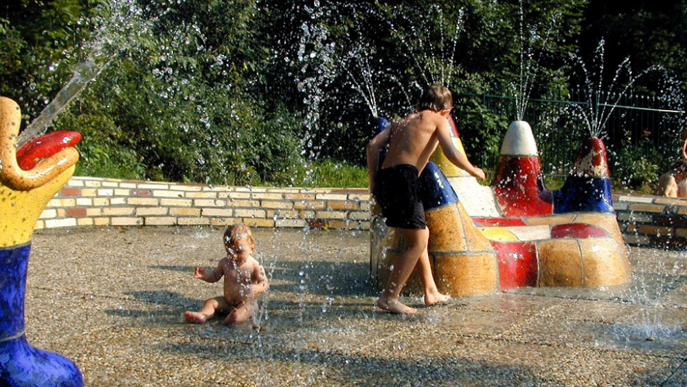 Vodní fontány, foto z roku 2002
