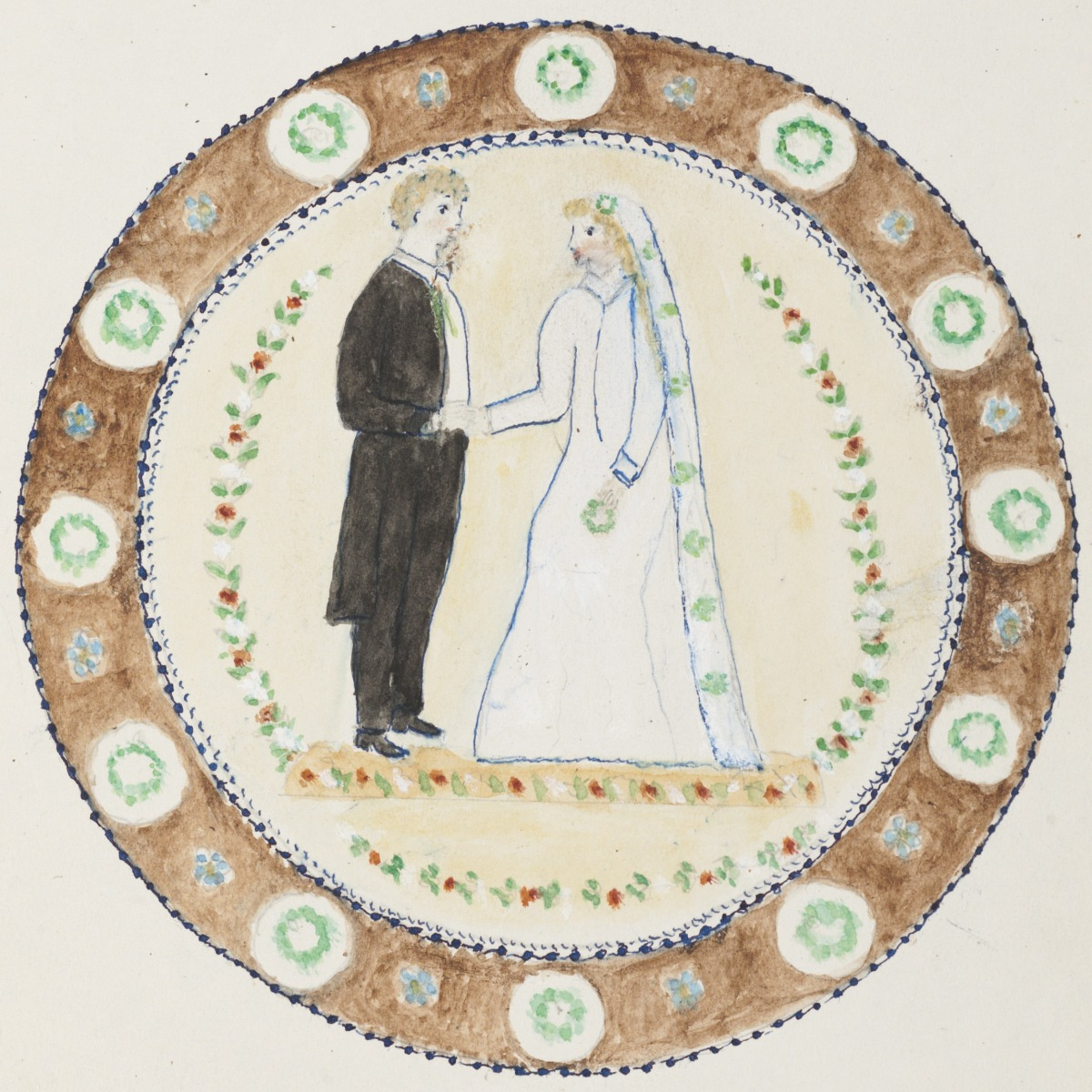 Návrh svrchní výzdoby svatebního dortu