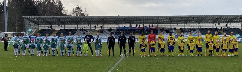 Hrací plocha v zasněženém Jablonci byla vzorně připravena k utkání. Foto: Twitter FK Jablonec