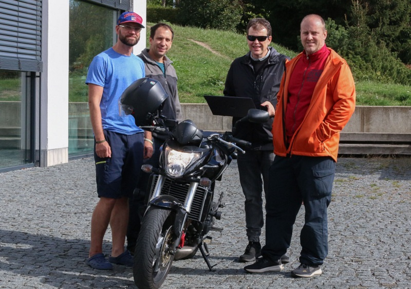 Část univerzitního týmu, zleva: Pavel Tyl, Petr Bílek, Marián Lamr, Přemysl Svoboda. Foto: Adam Pluhař