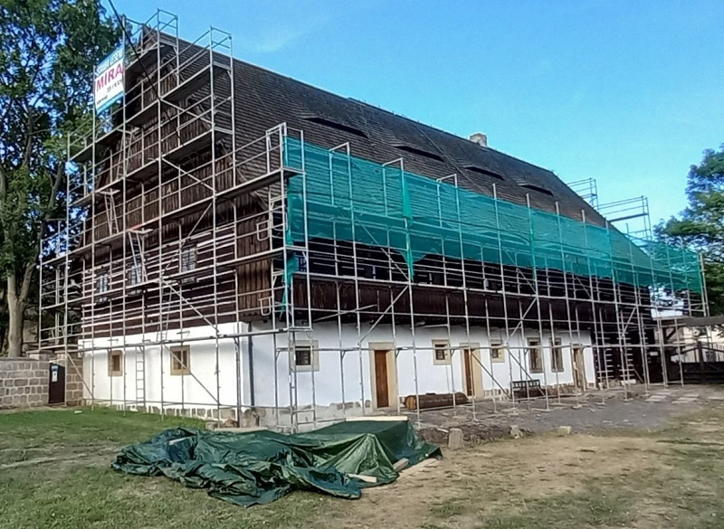 Vísecká rychta během rekonstrukce, foto: LK